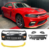 2015-2023 Dodge Charger Widebody SRT Bumper Cover Yellow Lip LED