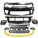 2015-2023 Dodge Charger Widebody SRT Bumper Cover Yellow Lip LED