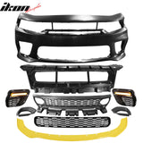 2015-2023 Dodge Charger Widebody SRT Bumper Cover Yellow Lip LED