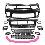 2015-2023 Dodge Charger Widebody SRT LED Front Bumper Pink Lip PP