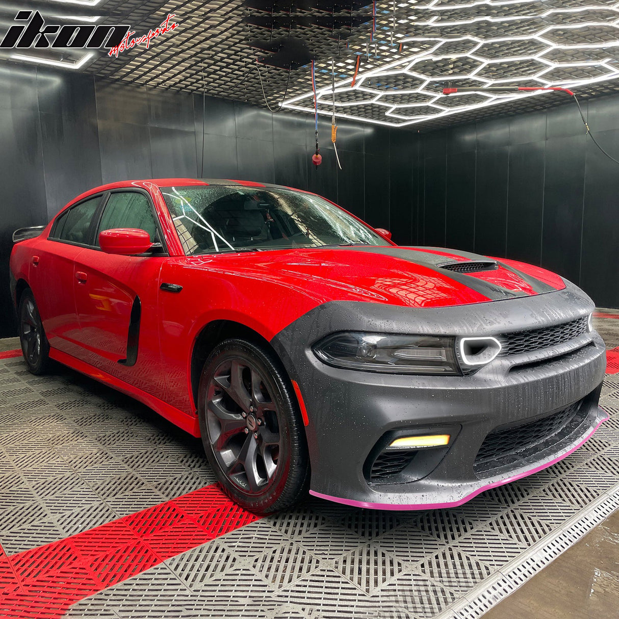 2015-2023 Dodge Charger Widebody SRT LED Front Bumper Pink Lip PP