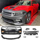 2015-2023 Dodge Charger Widebody LED Bumper Cover Matte Black Lip PP