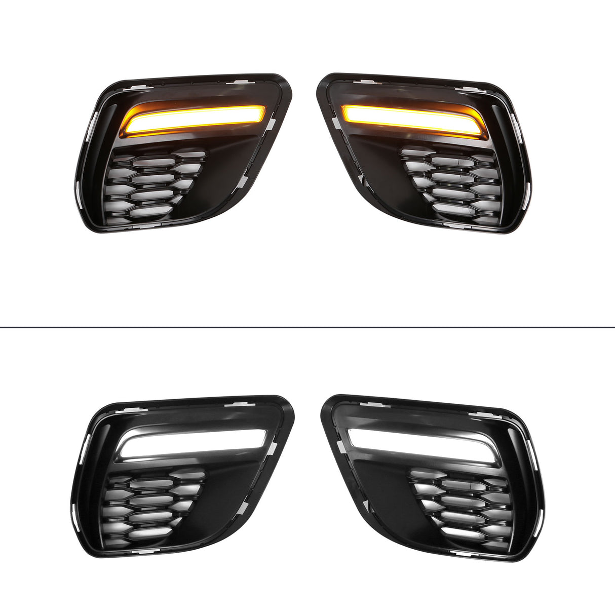 2015-2023 Dodge Charger Widebody LED Bumper Cover Matte Black Lip PP
