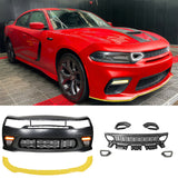 2015-2023 Dodge Charger Widebody SRT Bumper Cover Yellow Lip LED PP
