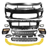 2015-2023 Dodge Charger Widebody SRT Bumper Cover Yellow Lip LED PP