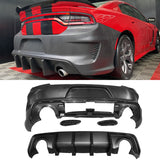 2015-2023 Dodge Charger Widebody SRT Rear Front Bumper Pink Lip PP LED
