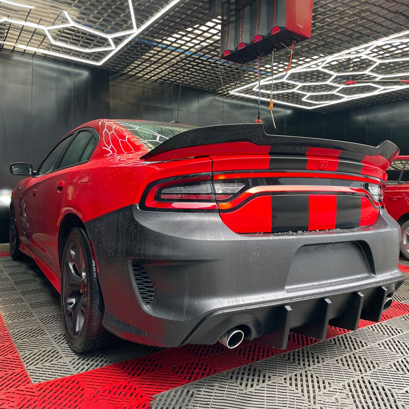 2015-2023 Dodge Charger Widebody SRT LED Front Bumper Matte Black Lip