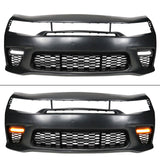 2015-2023 Dodge Charger Widebody SRT Front Bumper Yellow Lip PP LED