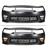 2015-2023 Dodge Charger Widebody SRT Front Bumper Yellow Lip PP LED