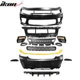 2015-2023 Dodge Charger Widebody SRT Front Bumper Yellow Lip PP LED