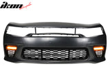 2015-2023 Dodge Charger Widebody SRT Front Bumper Yellow Lip PP LED