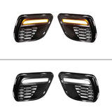 2015-2023 Charger IKON Matte Black Front Rear Bumper Covers LED PP