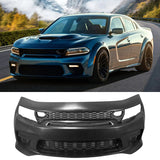 2015-2023 Charger IKON Matte Black Front Rear Bumper Covers LED PP