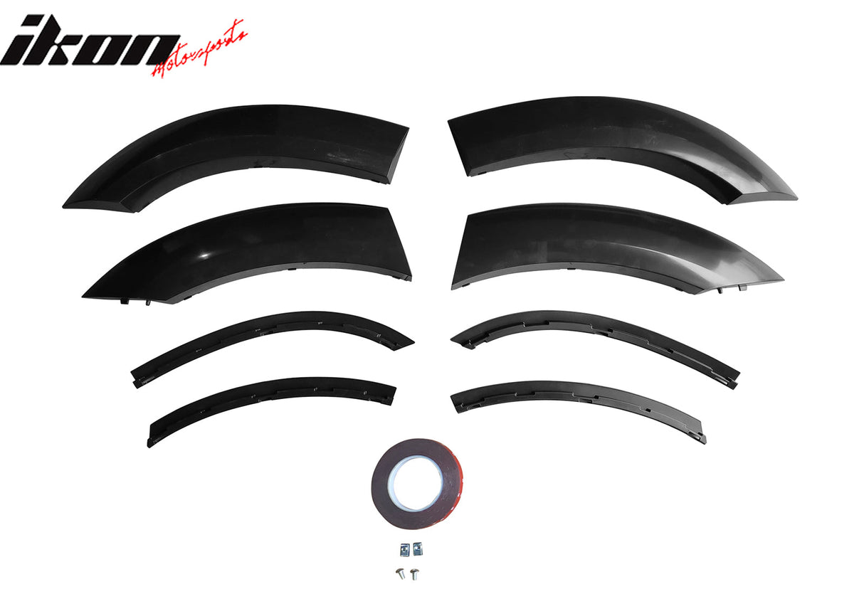 2015-2023 Charger IKON Matte Black Front Rear Bumper Covers LED PP