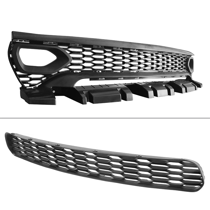 2015-2023 Charger Widebody Rear Bumper Covers W/ SRT Grilles LED ABS