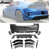 2015-2023 Charger Widebody Rear Bumper Covers W/ SRT Grilles LED ABS