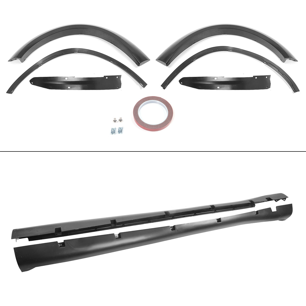 2015-2023 Charger IKON Gloss Black Front Rear Bumper Covers LED PP