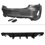 2015-2023 Charger IKON Gloss Black Front Rear Bumper Covers LED PP