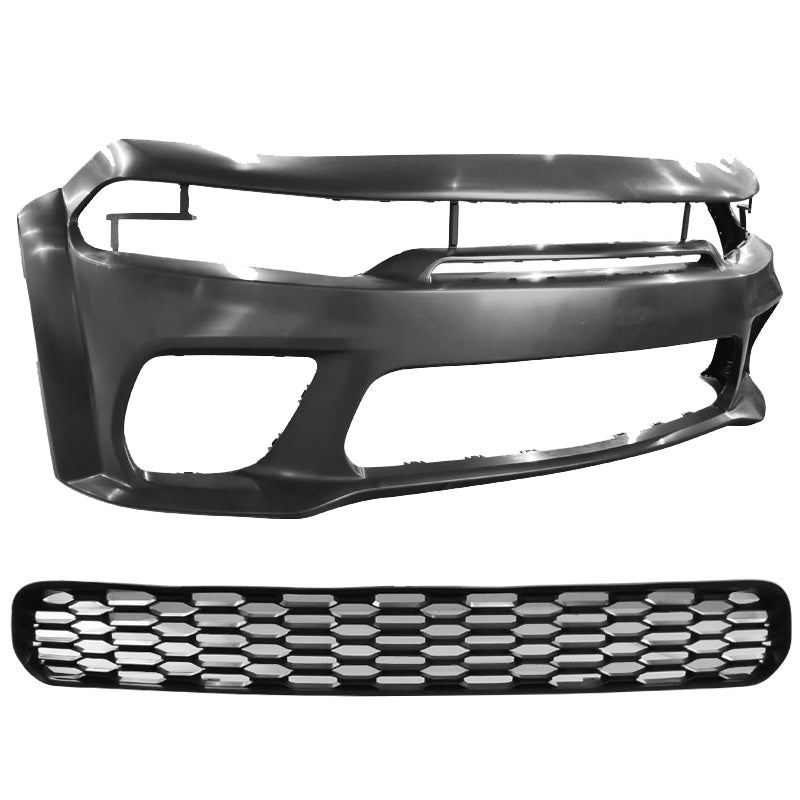 2020-2023 Dodge Charger Widebody Front Bumper Cover W/ Grille LED PP