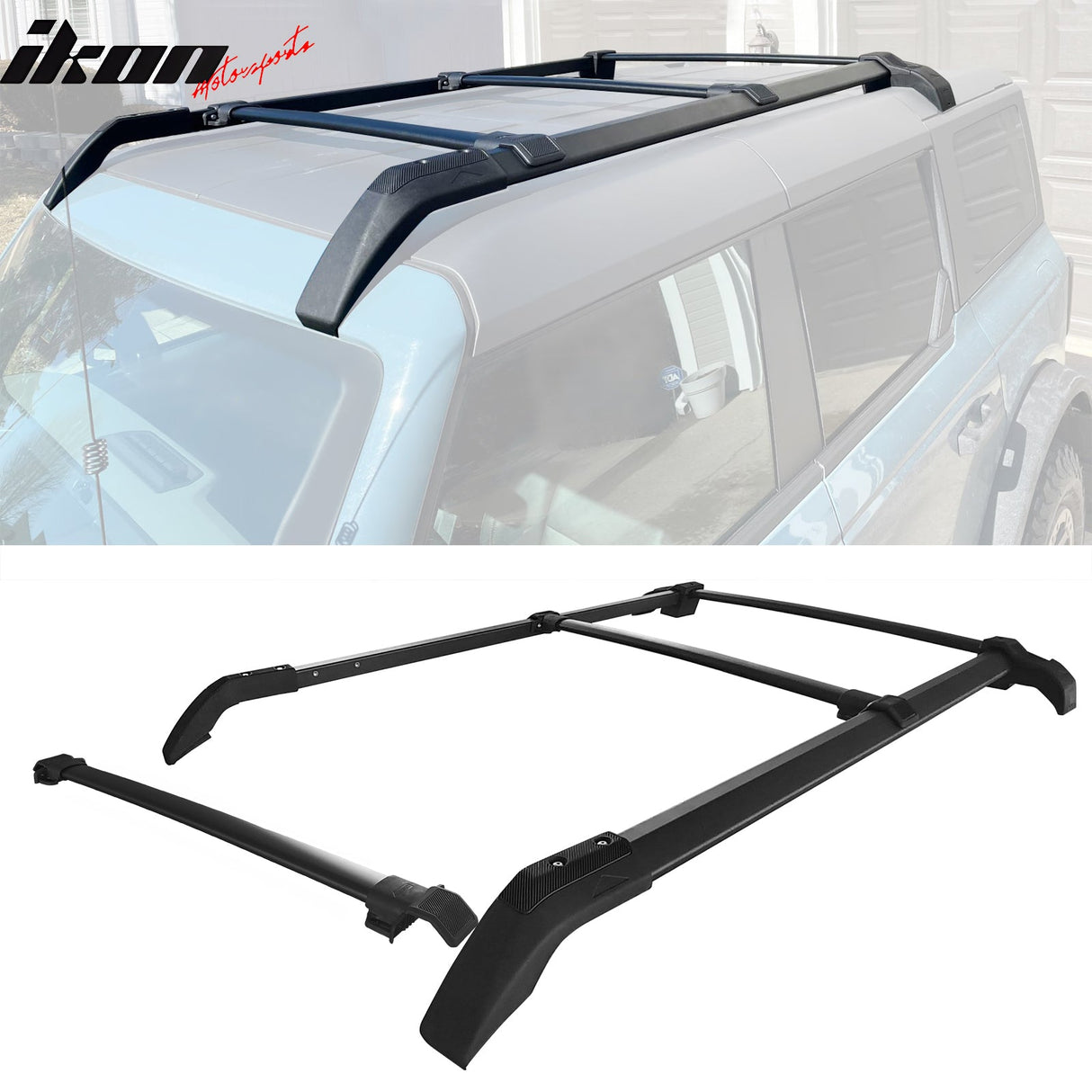 2021-2025 Ford Bronco Top Roof Rack Rail & Cross Bars Aluminum 5PCS