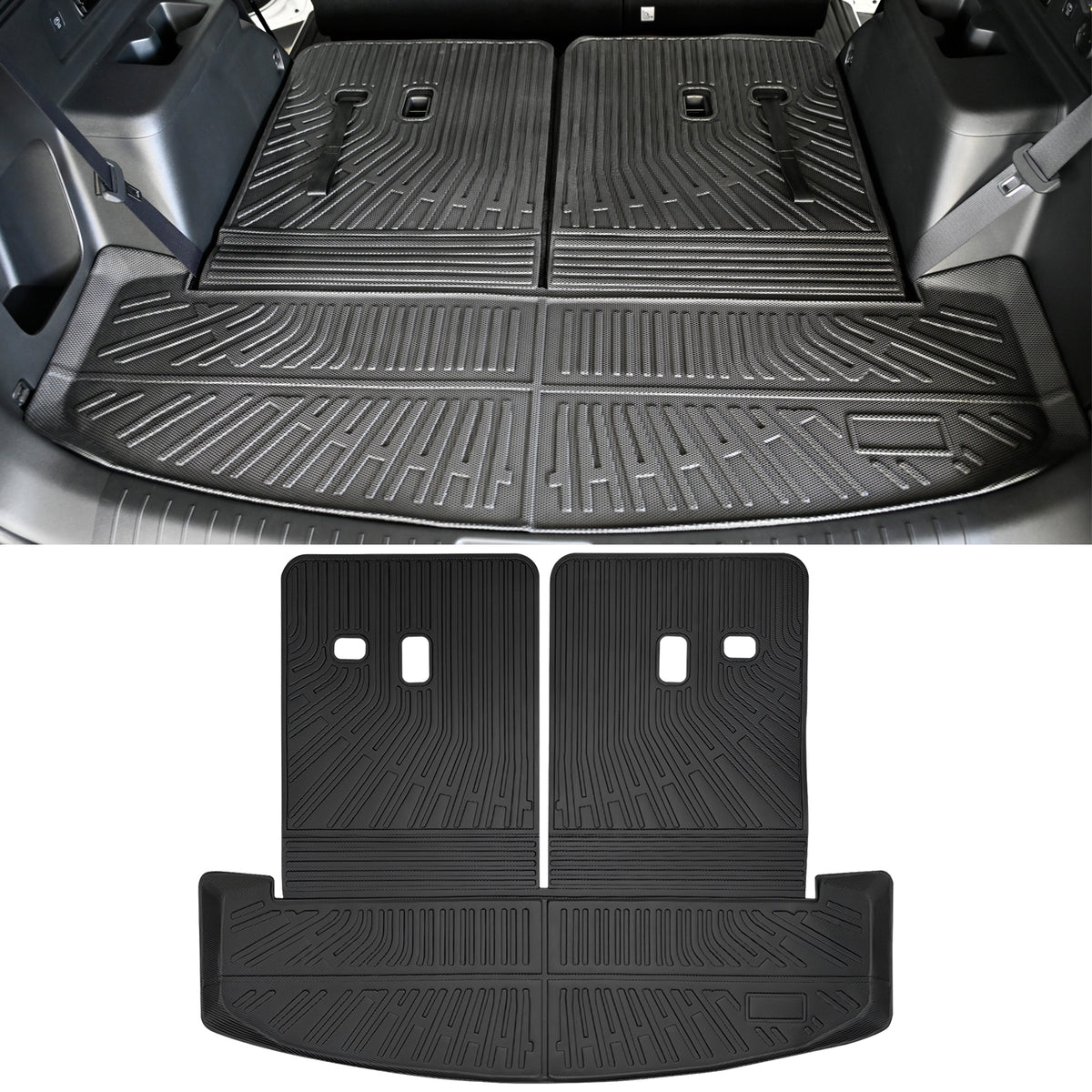 2024-2026 Hyundai Santa Fe 3D Molded Floor Mats + Trunk Mat Carpet TPE