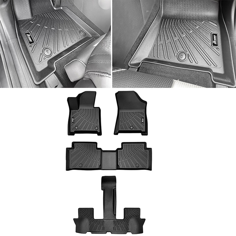 2024-2026 Hyundai Santa Fe 3D Molded Floor Mats + Trunk Mat Carpet TPE