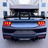 2024-2025 Ford Mustang Dark Horse Gloss Trunk Spoiler W/ Gurney Glap