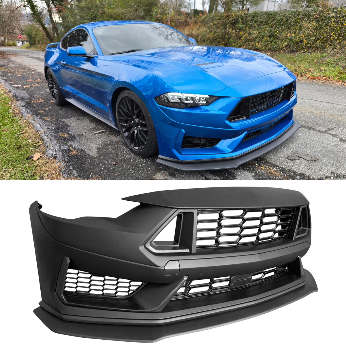 2018-2023 Ford Mustang Dark Horse Style Front Bumper Conversion Kit PP