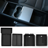 2024-2025 Tesla Model 3 Lower+Upper Center Armrest+Console Storage Box
