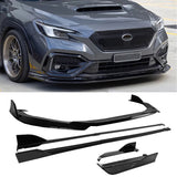 2022-2025 Subaru WRX D Gloss Black Front Rear Bumper Lip Corner Aprons