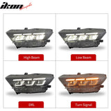 2015-2017 Ford Mustang Dark Horse Bumper Cover Switchback Headlight