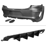 2015-2023 Charger IKON Matte Black Front Rear Bumper Covers LED Grille