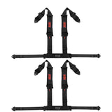 Universal Racing Seat Belt Harness 3" 4 Point Strap Buckle Nylon Black
