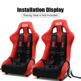 Universal Racing Seat Belt Harness 3" 4 Point Strap Buckle Nylon Black