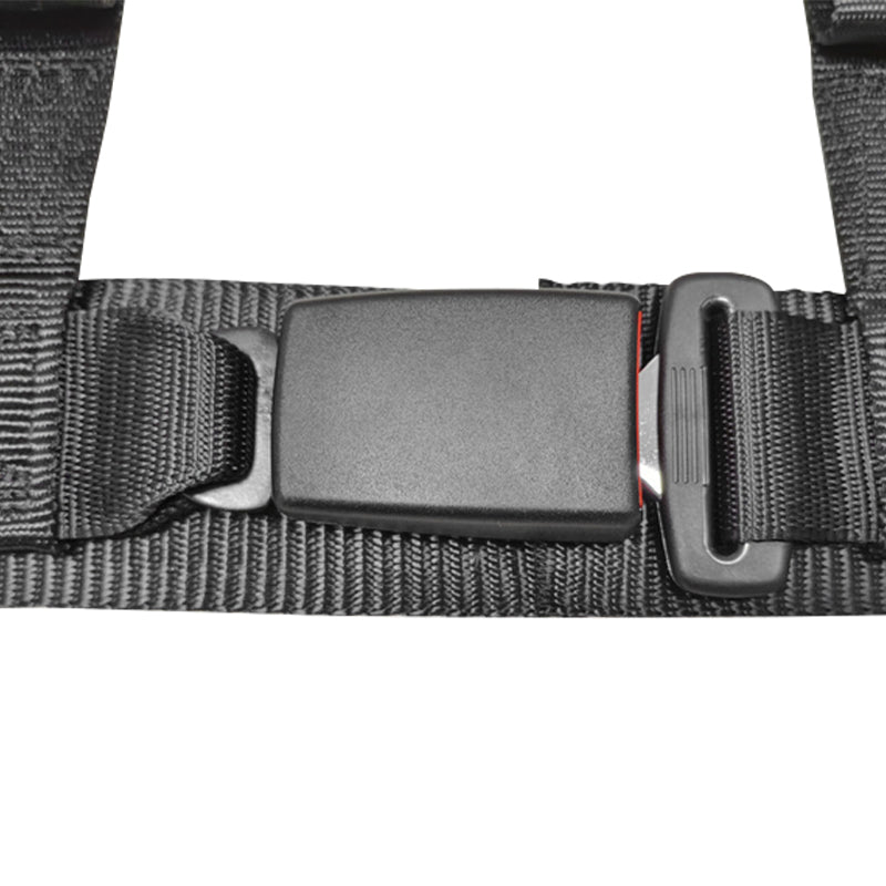 Universal Racing Seat Belt Harness 3" 4 Point Strap Buckle Nylon Black