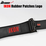 Universal 3" Wide 4 Point Buckle Racing Seat Belt Harness Nylon Black