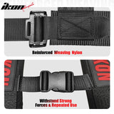 Universal Racing Bucket Seats W/ 4 Point 3" Belt Harness Black
