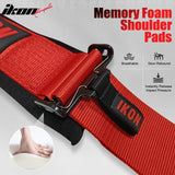 Universal 3" Wide 4 Point Buckle Racing Seat Belt Harness Nylon Red