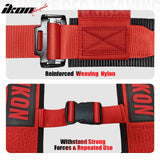 Universal Racing Bucket Seats W/ Slider 4 Point 3" Belt Harness Red