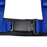 Universal Racing Seat Belt Harness 3" 4 Point Strap Buckle Nylon Blue