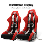 Universal Racing Seat Belt Harness 3" 4 Point Strap Buckle Nylon Grey