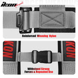 Universal Racing Bucket Seats W/ Slider 4 Point 3" Belt Harness Gray