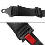 Universal 4 Point Racing Seat Belt Harness 2" Strap Buckle Black