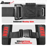 Universal Racing Bucket Seats W/ Slider 4 Point 2" Belt Harness Black
