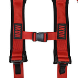 Universal 4 Point Racing Seat Belt Harness 2" Strap Buckle Red