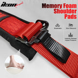 Universal 2" Wide 4 Point Buckle Racing Seat Belt Harness Nylon Red