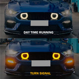 2018-2023 Ford Mustang 21+ Mach 1 Front Bumper Cover LED Grille W/ Lip