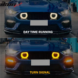 2018-2023 Ford Mustang 21+ Mach 1 Front Bumper Cover LED Grille W/ Lip
