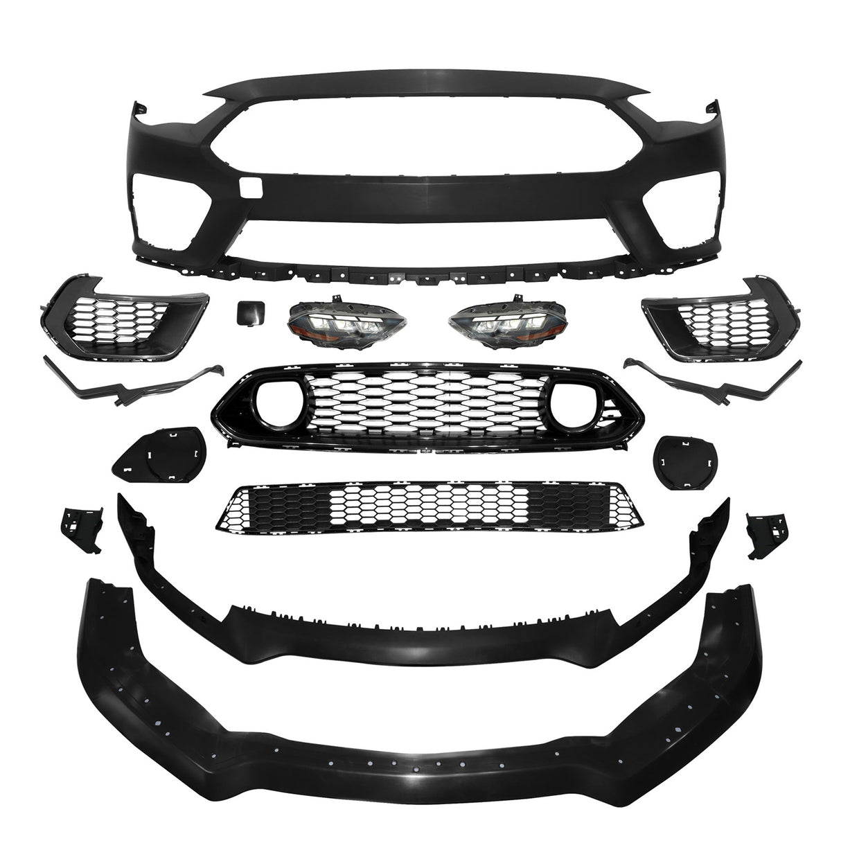 2018-2023 Ford Mustang Mach 1 Front Bumper Cover 24+ Headlights W/ Lip