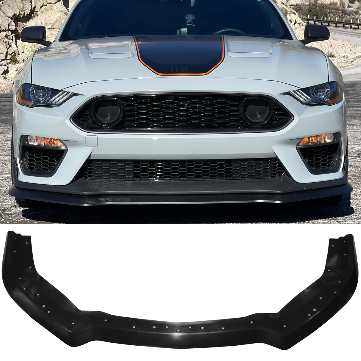 2018-2023 Ford Mustang Mach 1 Front Bumper Cover LED Headlights W/ Lip